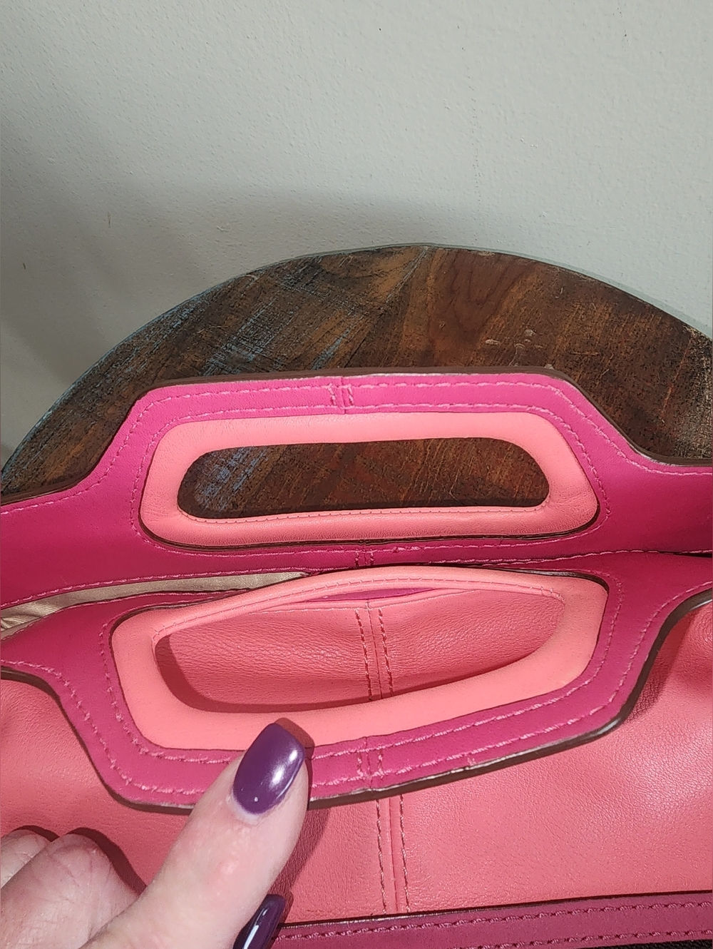 Vintage Coach Y2K Bonnie Cashin Pink Colorblock Leather Crossbody Foldover 13388 - Picture 12 of 17